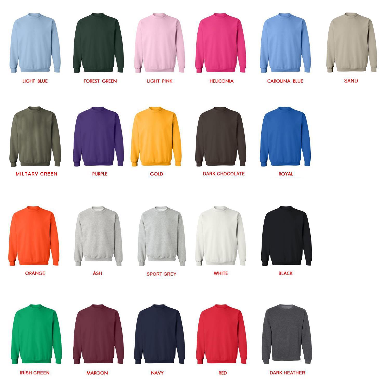 sweatshirt color chart - Silent Hill UK Shop
