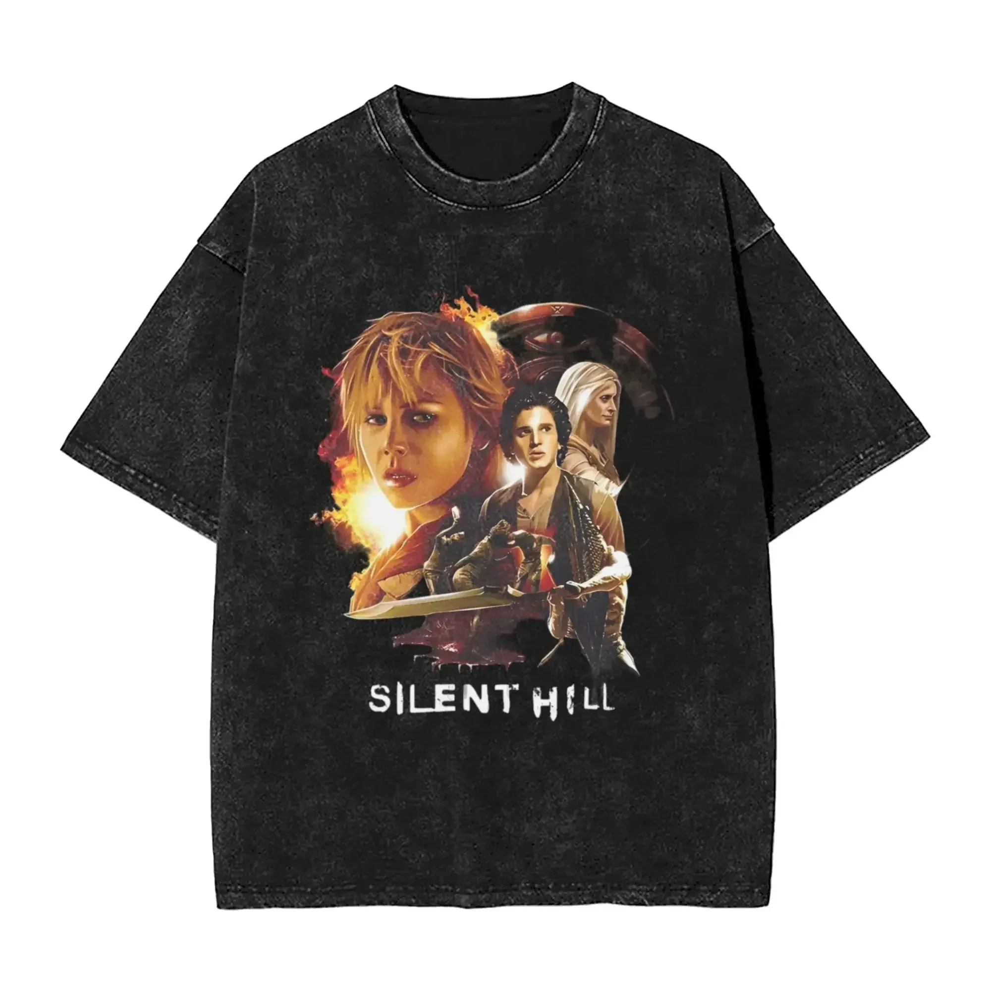Hot Design Game Silent Hill Mineral Wash T-shirt
