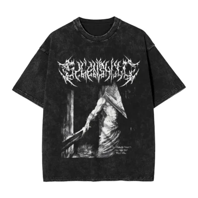 New  Game Silent Hill Mineral Wash T-shirt