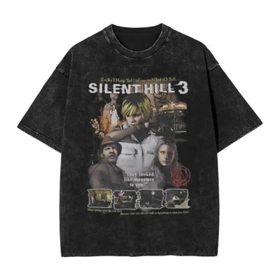 Must Try  Game Silent Hill Mineral Wash T-shirt