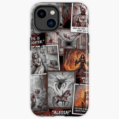Silent Hill Harry S Journey Foggy Town Alessa Cult Lakeside Amusement Park Cybil Kaufman Otherworld Church Monster Collage Fan Art Poster T Shirt Sticker Print Gift Iphone Case