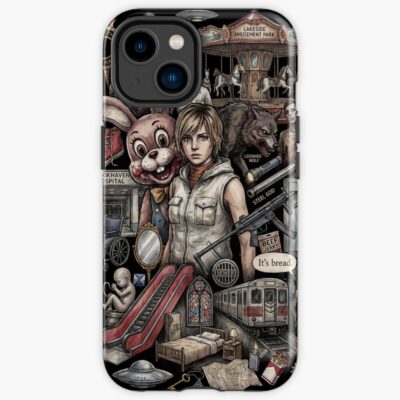 Silent Hill 3 Cheryl Masons Nightmare Heather Horror Monsters Closer Double Head Nurse Pendulum Slurper Valtiel Missionary God Psychological Terror Fan Art Collage Poster T Shirt Sticker Pyramid Head Iphone Case