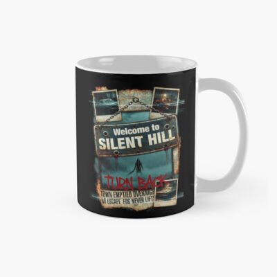 Welcome To Silent Hill Turn Back Foggy Town Sign Horror Print Pyramid Headt Shirt Mug