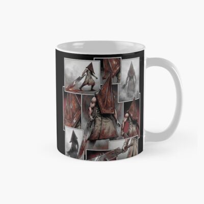 Pyramid Head Silent Hill 2 Remake Horror Monster Great Knife Red Pyramid Thing Executioner Blue Creek Apartments Lake Toluca Prison Boss Fight Symbolic Fan Art Collage Mug