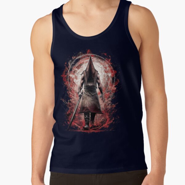 Pyramid Head Silent Hill 2 Art Print Executioner Of Silent Hill Design Tank Top - Image 5