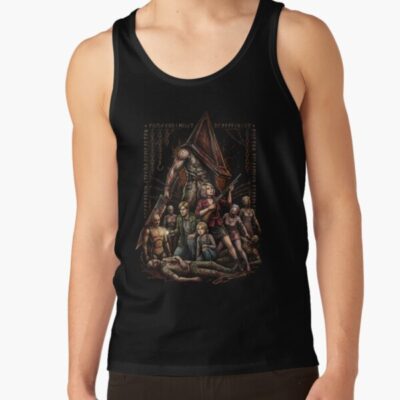 Helmeted Horror Pyramid Head Silent Hill 2 Remake Great Knife Art Tank Top