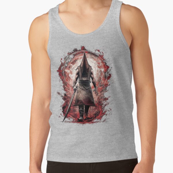 Pyramid Head Silent Hill 2 Art Print Executioner Of Silent Hill Design Tank Top - Image 3