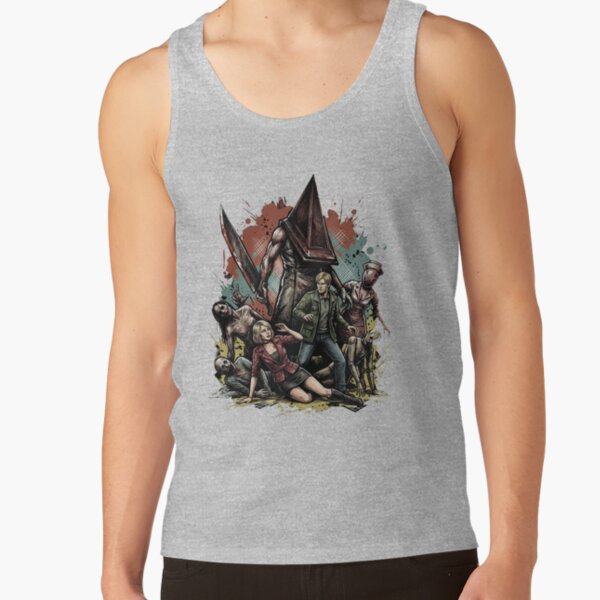 Pyramid Head Otherworld Silent Hill 2 Remake Fog Horror Boss Fight Tank Top - Image 3