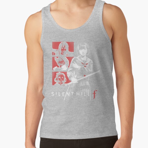 Silent Hill F Japanese Horror Minimalist Red And Black Design Tank Top - Image 3