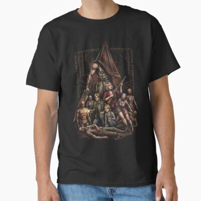 Helmeted Horror Pyramid Head Silent Hill 2 Remake Great Knife Art T-shirt