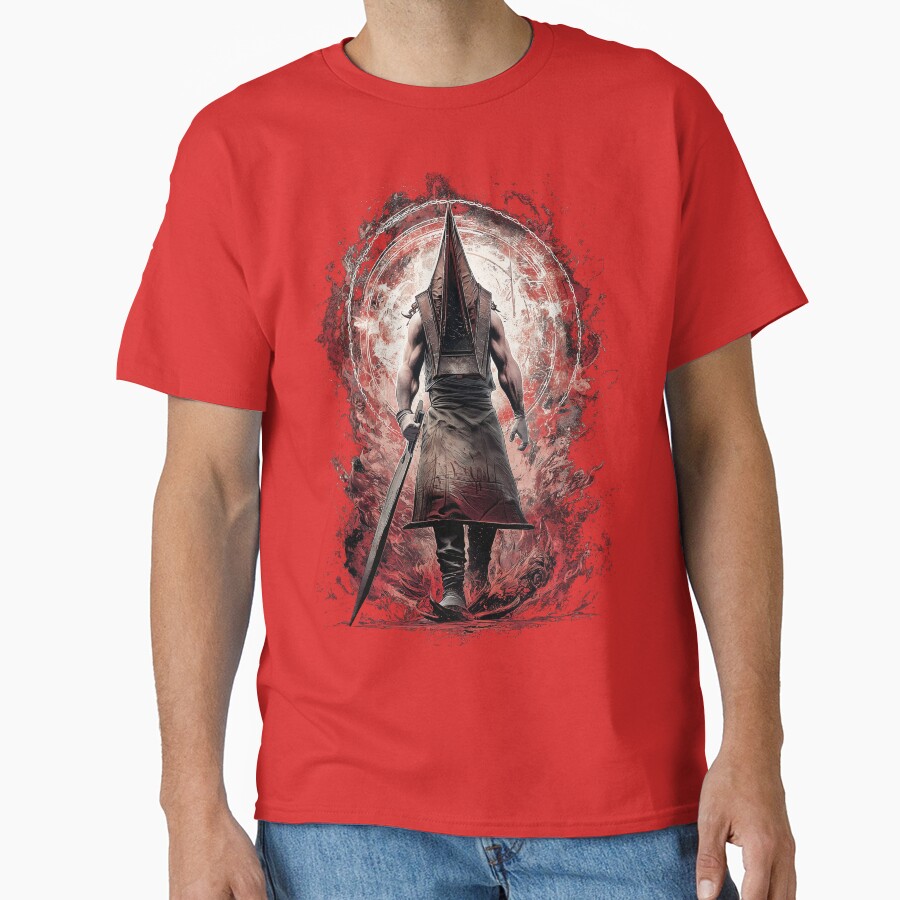 Pyramid Head Silent Hill 2 Art Print Executioner Of Silent Hill Design T-shirt - Image 5