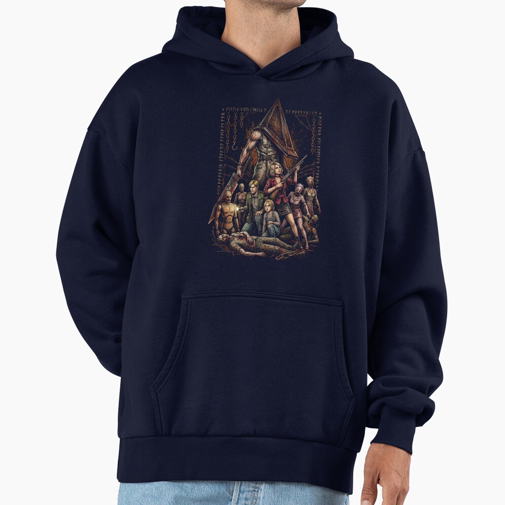 Helmeted Horror Pyramid Head Silent Hill 2 Remake Great Knife Art Hoodie - Image 5