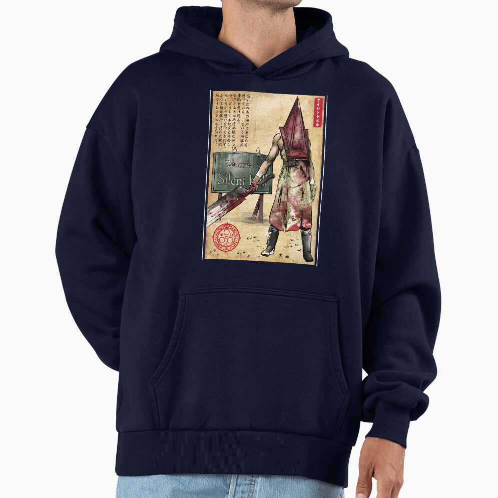 Pyramid Head Woodblock Hoodie - Image 5