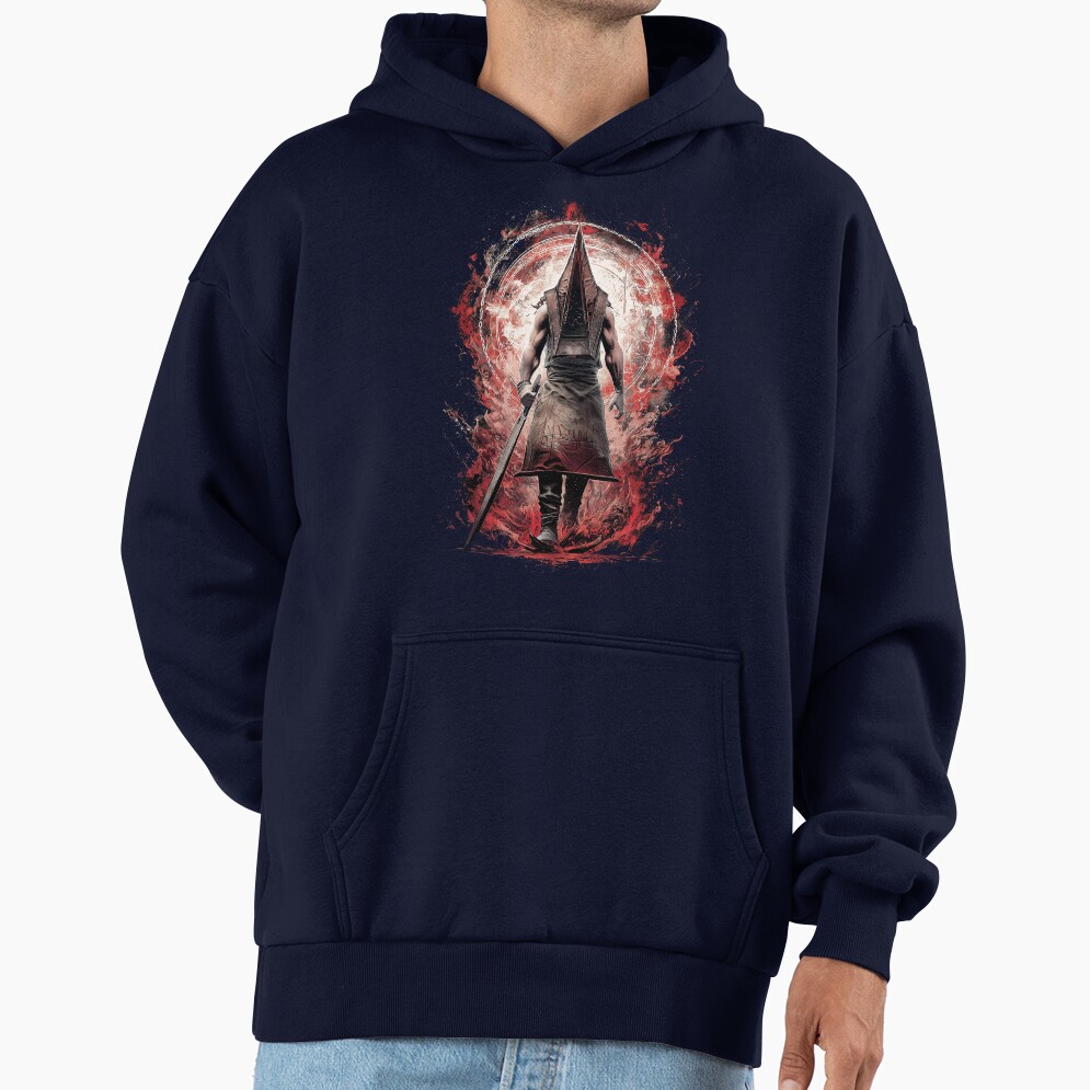 Pyramid Head Silent Hill 2 Art Print Executioner Of Silent Hill Design Hoodie - Image 5