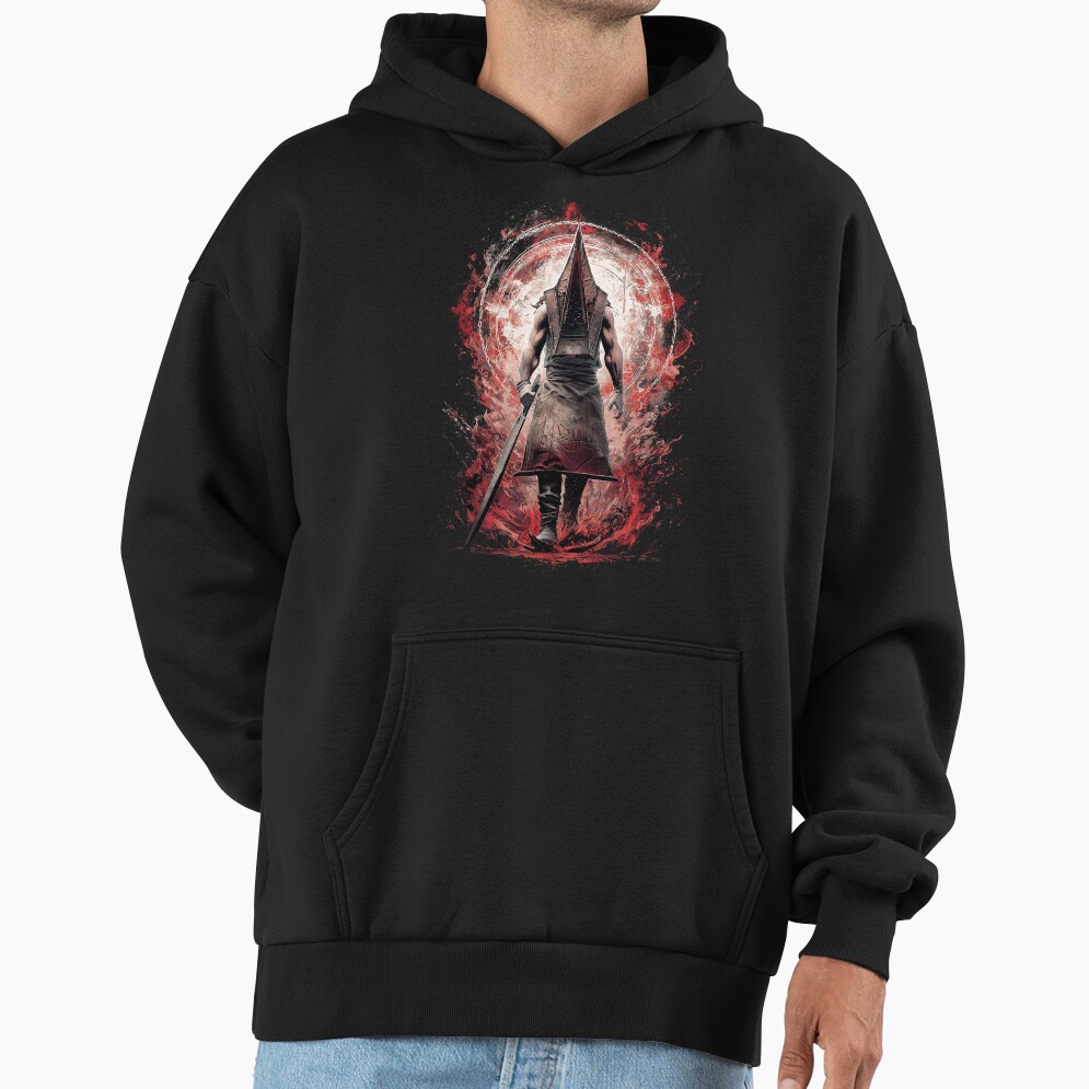 Pyramid Head Silent Hill 2 Art Print Executioner Of Silent Hill Design Hoodie