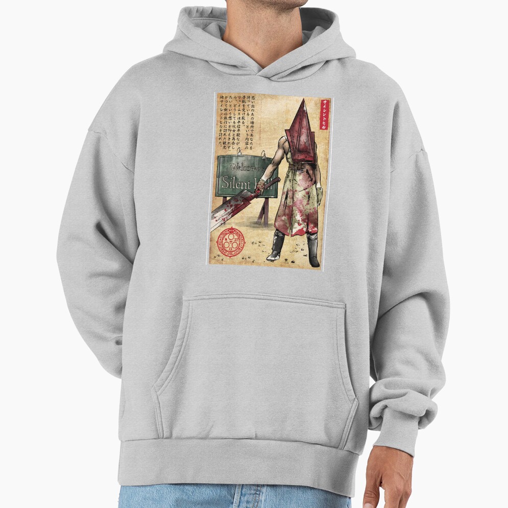 Pyramid Head Woodblock Hoodie - Image 4