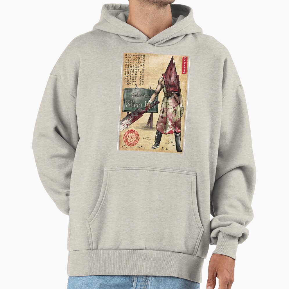 Pyramid Head Woodblock Hoodie - Image 3