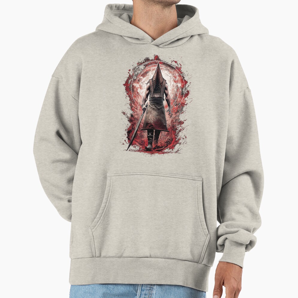 Pyramid Head Silent Hill 2 Art Print Executioner Of Silent Hill Design Hoodie - Image 3