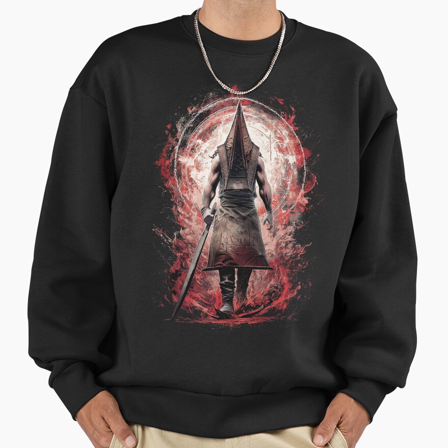 Pyramid Head Silent Hill 2 Art Print Executioner Of Silent Hill Design Sweatshirt