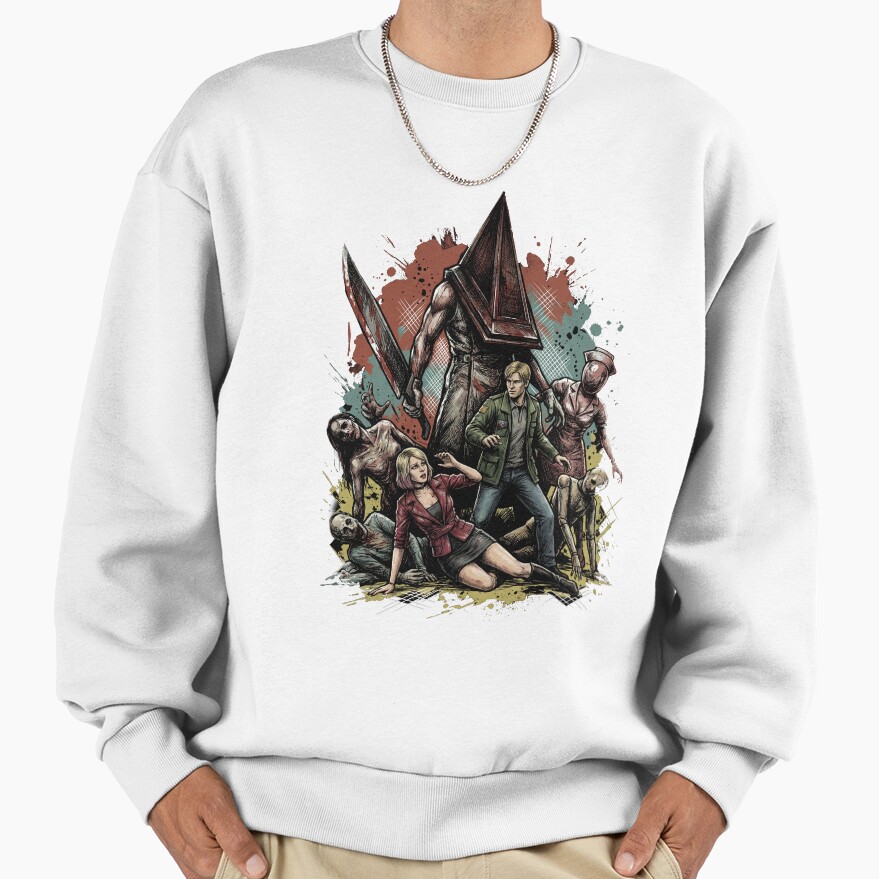 Pyramid Head Otherworld Silent Hill 2 Remake Fog Horror Boss Fight Sweatshirt - Image 2