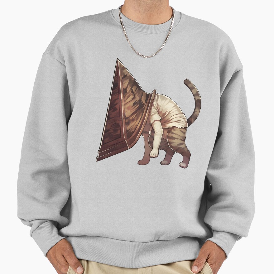Pyramid Head Cat Sweatshirt - Image 4