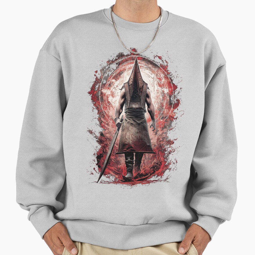 Pyramid Head Silent Hill 2 Art Print Executioner Of Silent Hill Design Sweatshirt - Image 4