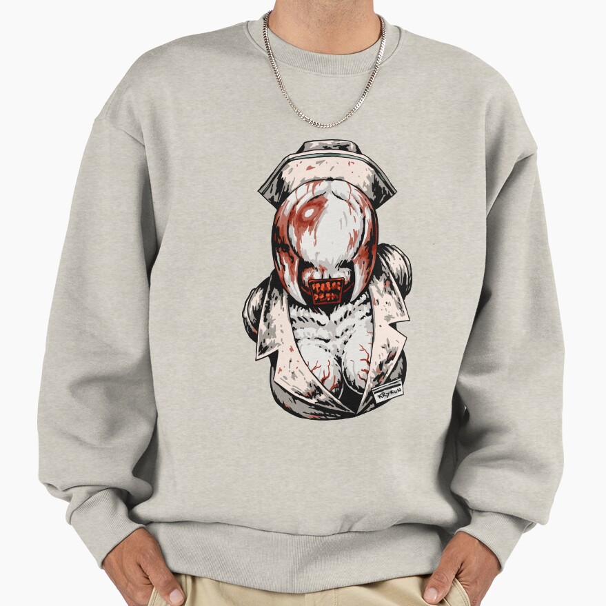 Silent Hill 2 Bubble Head Nurse Ps2 Sweatshirt - Image 3