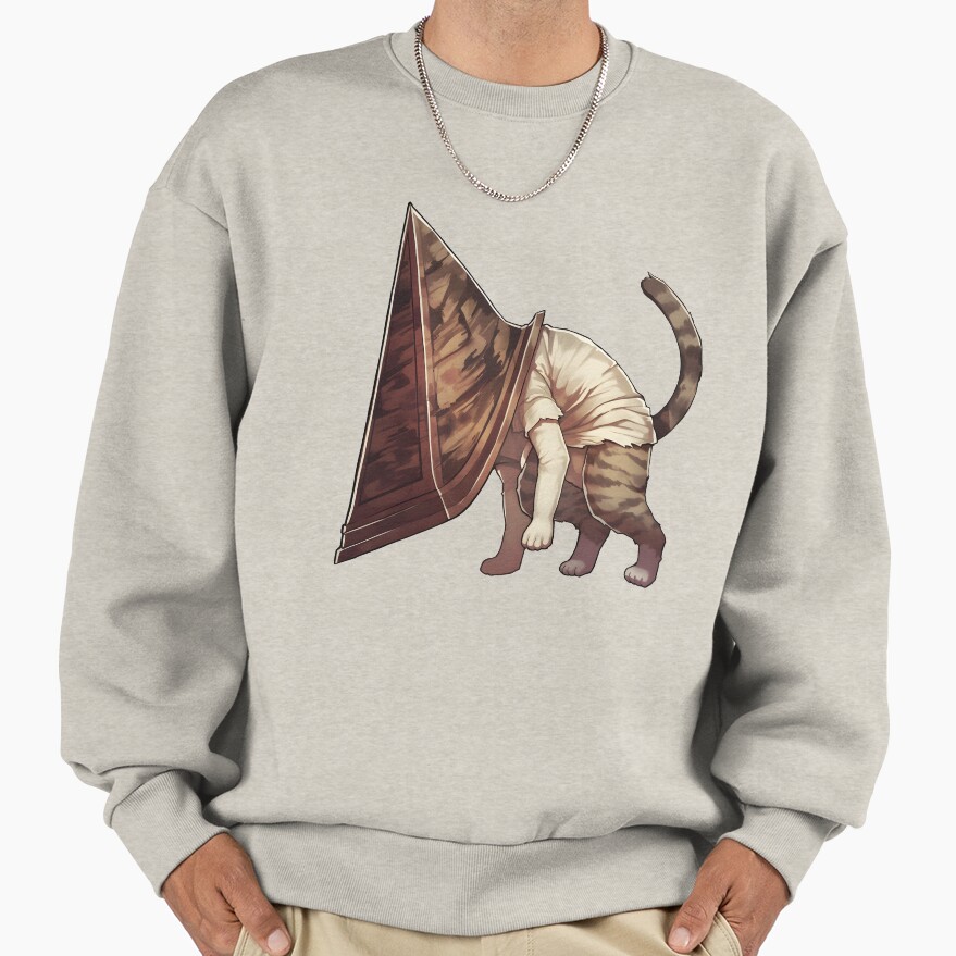 Pyramid Head Cat Sweatshirt - Image 3