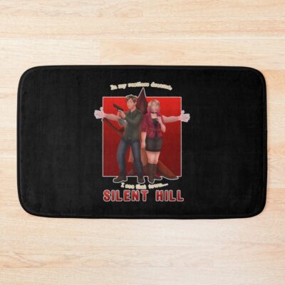 In My Restless Dreams I See That Town Silent Hill Bath Mat