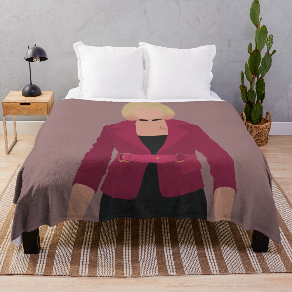 Silent Hill 2 Remake Maria Digital Fan Art Throw Blanket
