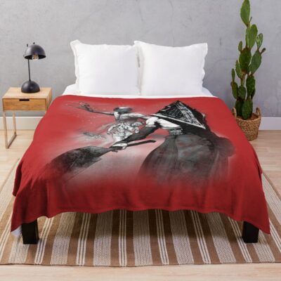 Pyramid Head And Friends Throw Blanket