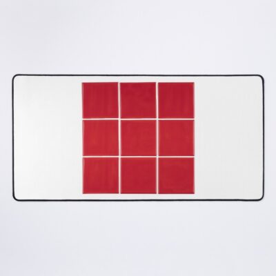 9 Red Squares Mouse Pad
