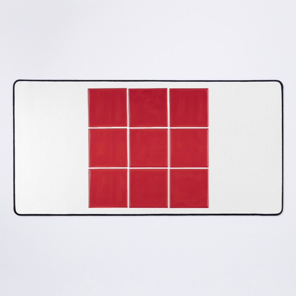 9 Red Squares Mouse Pad