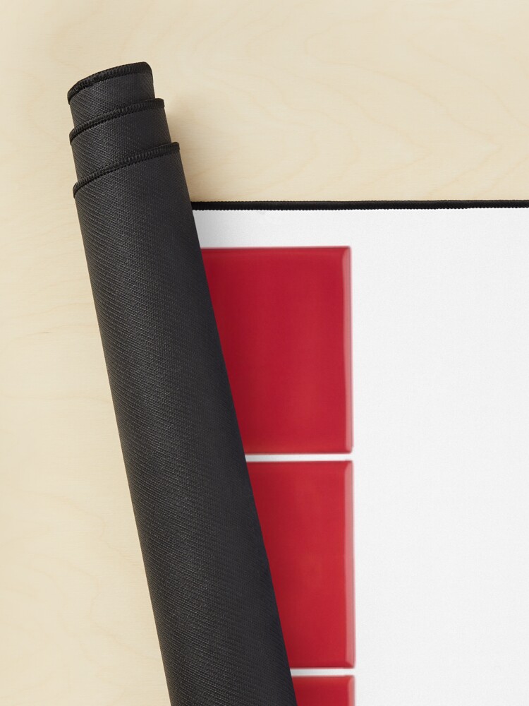 9 Red Squares Mouse Pad - Image 2