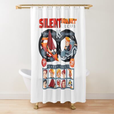 Silent Kart Circuit Shower Curtain